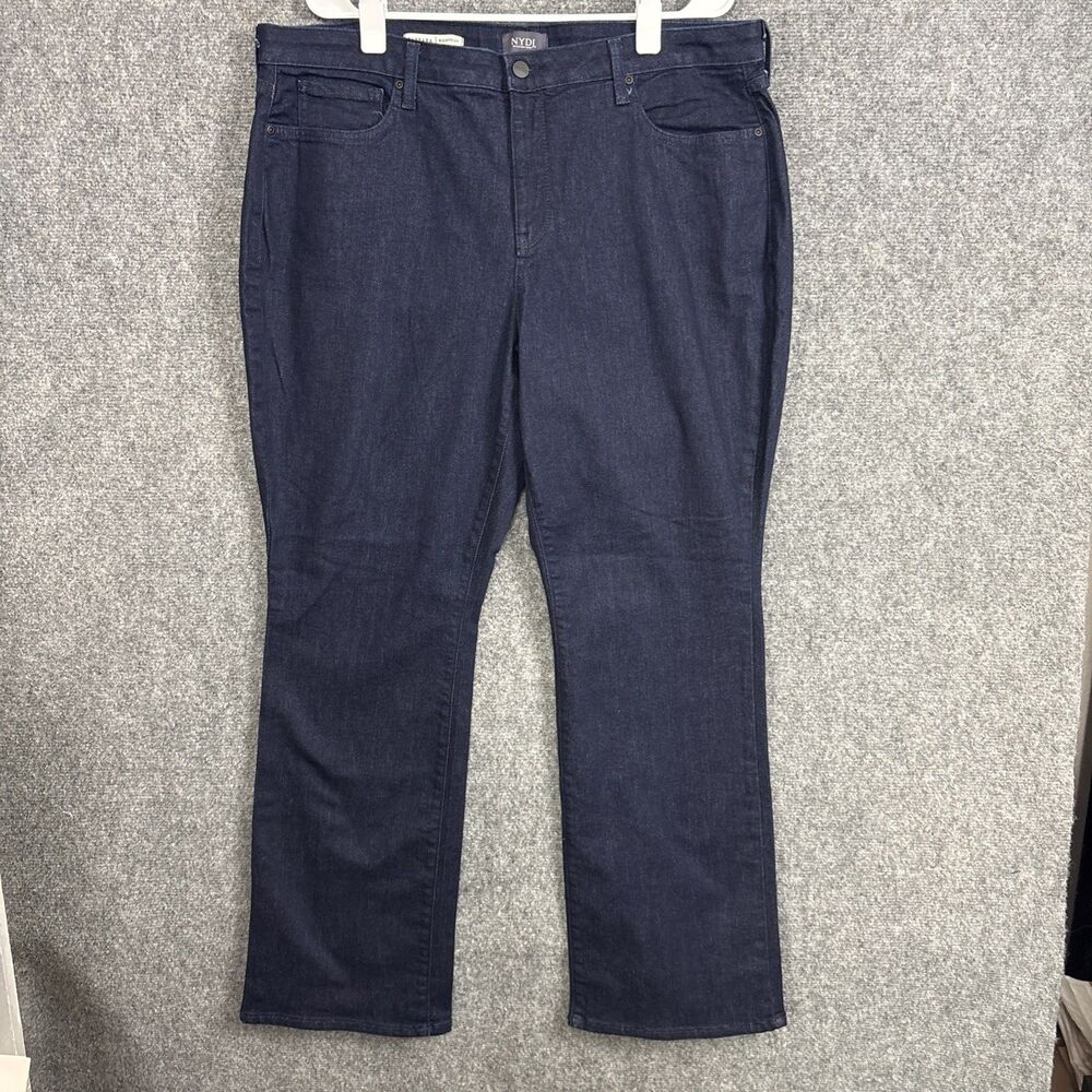 NYDJ Barbara Bootcut Jeans Womens Size 18W Blue Dark Wash Lift X Tuck
